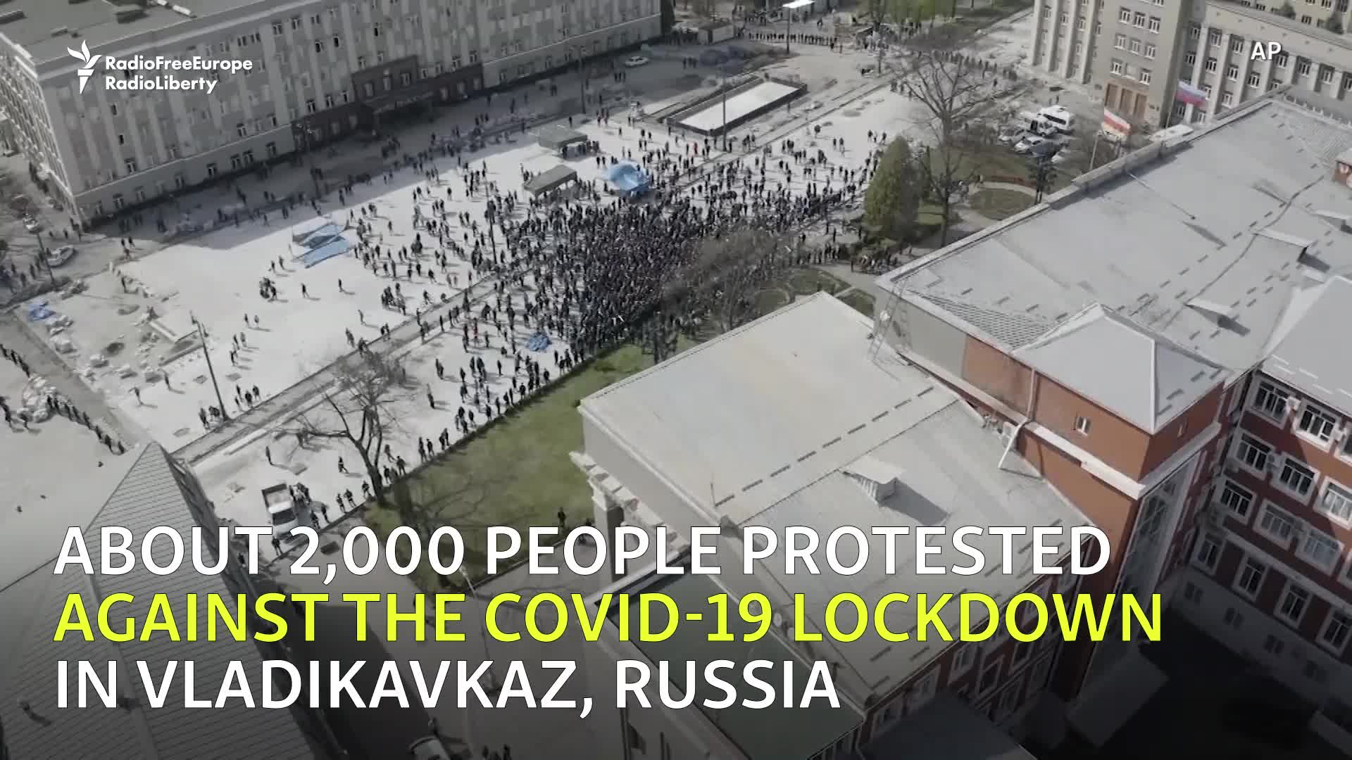 Russian Police Break Up Anti-Lockdown Protest